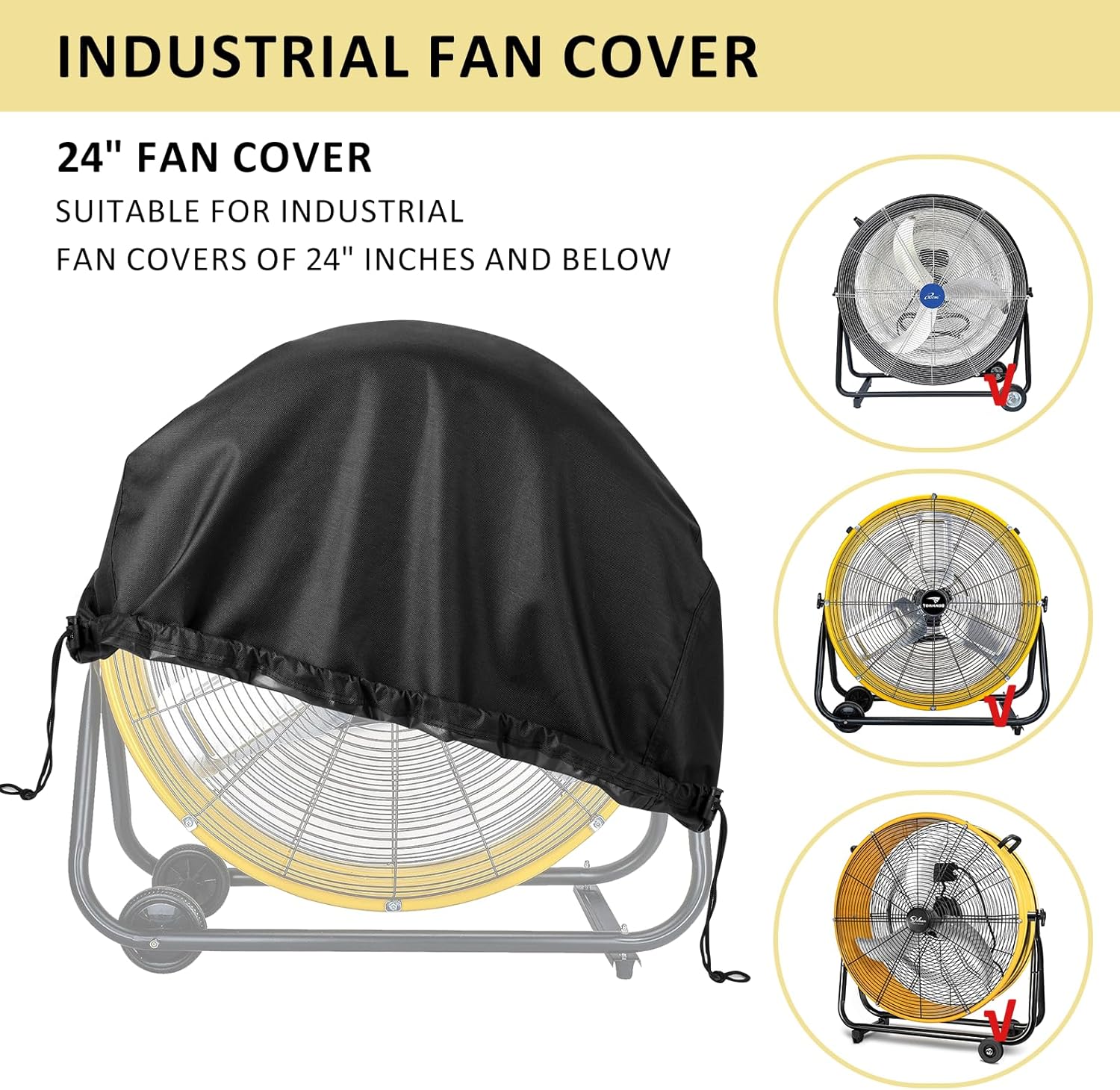 KINPEE Cubierta de ventilador industrial, impermeable y a prueba de polvo para...