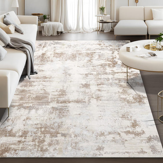 Alfombra de área para sala de estar 5 x 7 de interior, suave, esponjosa,...