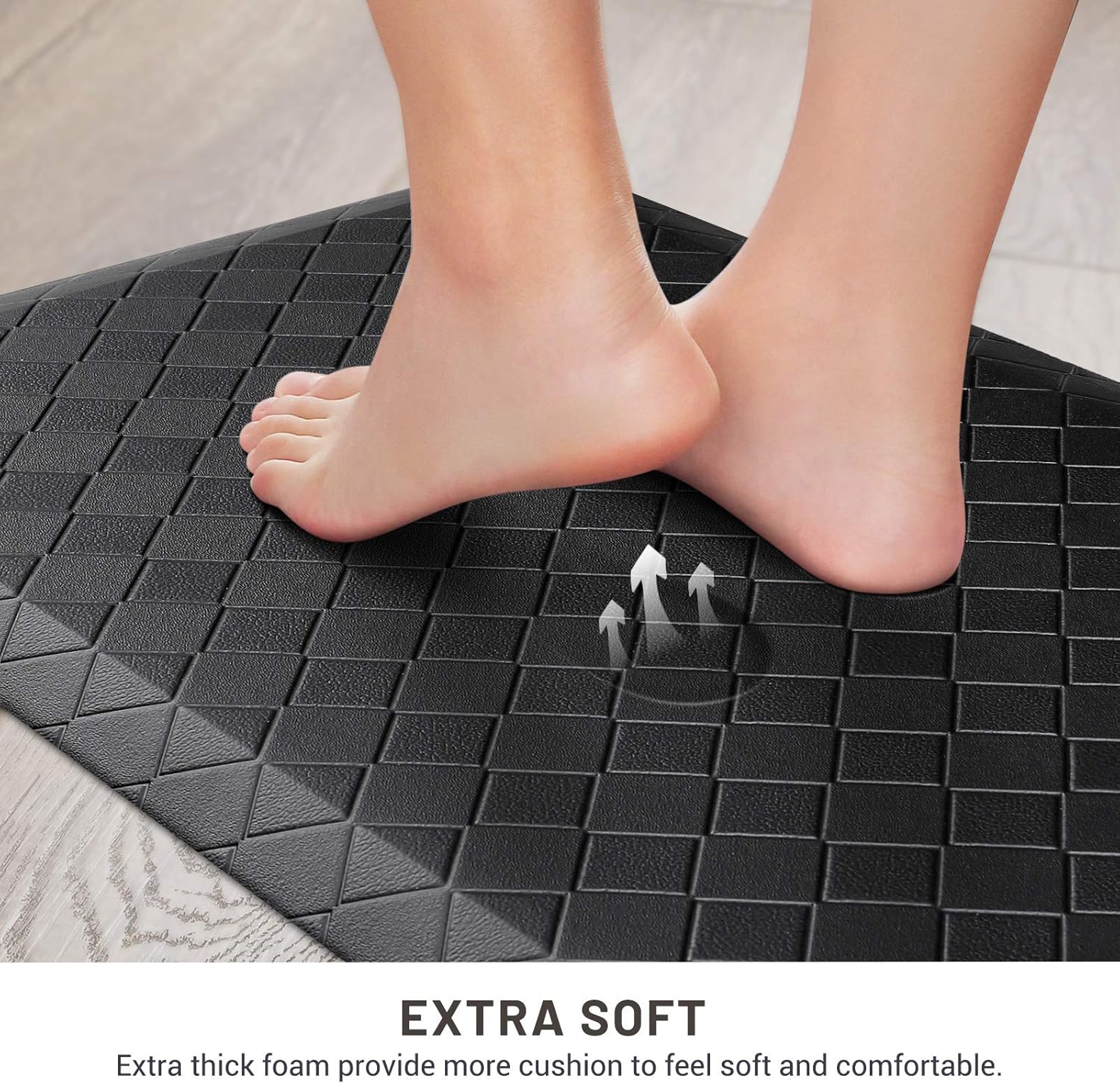 HappyTrends - Tapete para suelo acolchado antifatiga, 17.3 x 28 pulgadas,...