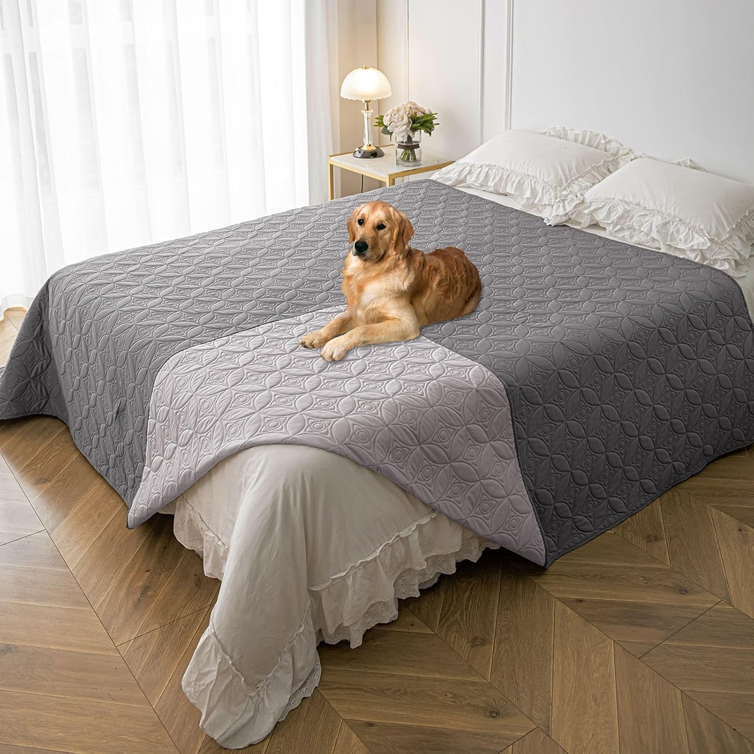 Manta impermeable para perro, 82 x 102 pulgadas, fundas para sofá y cama,...