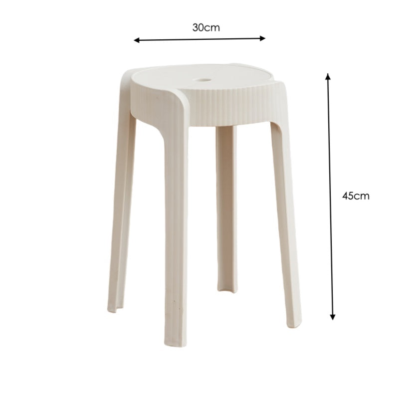 Butaco Apilable Maison, Color Blanco, Diseño Moderno X2