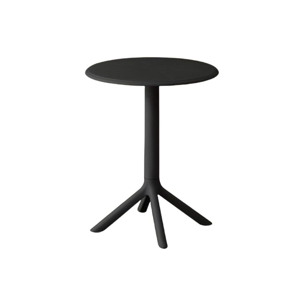 Mesa Redonda 60Cm, Color Negro, Diseño Minimalista
