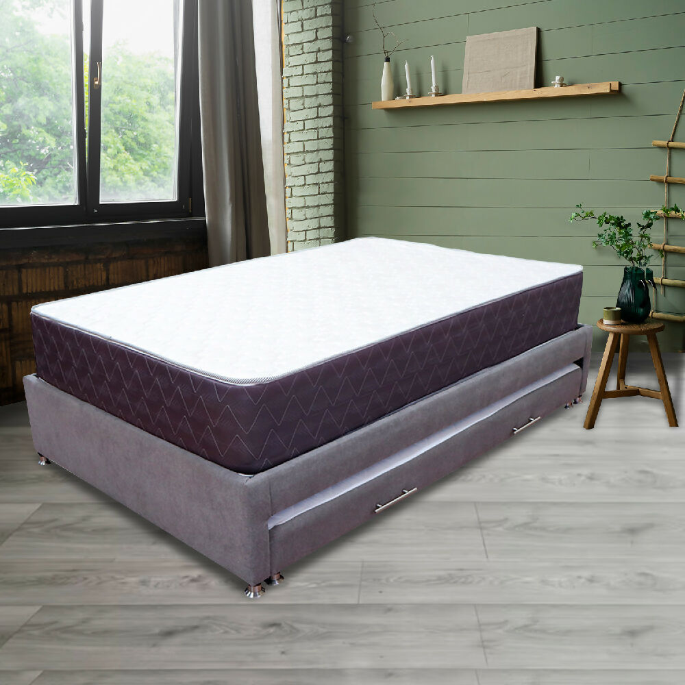Cama Tarima Nido Kunz 140x190 Doble Gris Claro