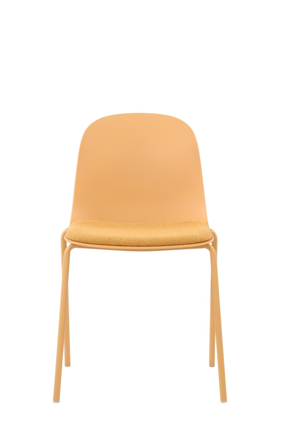 Silla con Cojín Aiara, Color Amarillo, Diseño Moderno