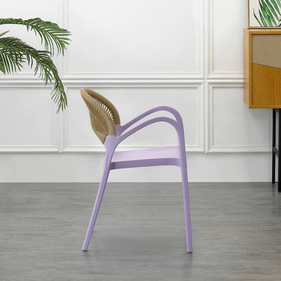 Silla Daytona, Lila, con Espaldar, Reposa Brazos y Diseño Minimalista