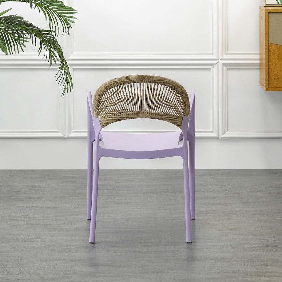 Silla Daytona, Lila, con Espaldar, Reposa Brazos y Diseño Minimalista