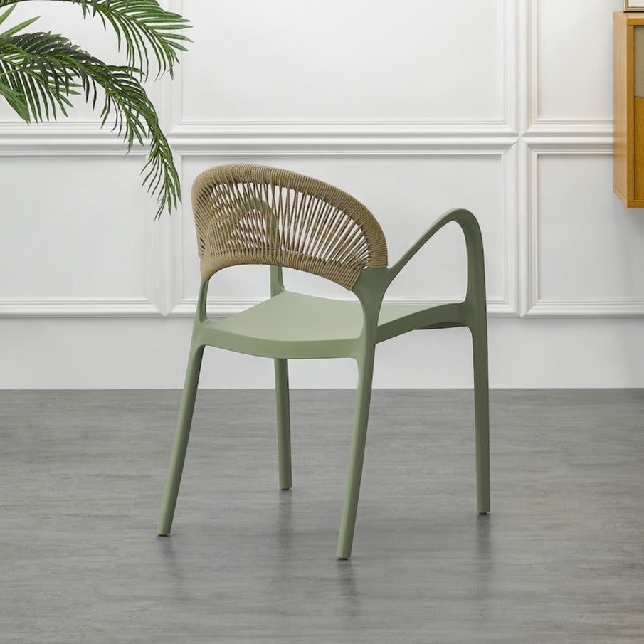Silla Daytona, Verde Claro, con Espaldar, Reposa Brazos y Diseño Minimalista