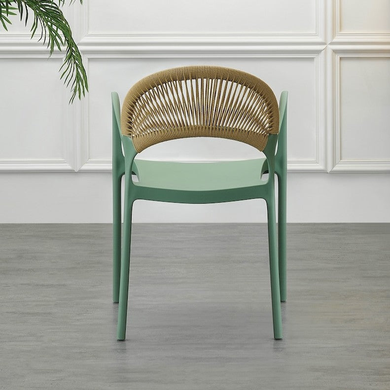 Silla Daytona, Verde, con Espaldar, Reposa Brazos y Diseño Minimalista