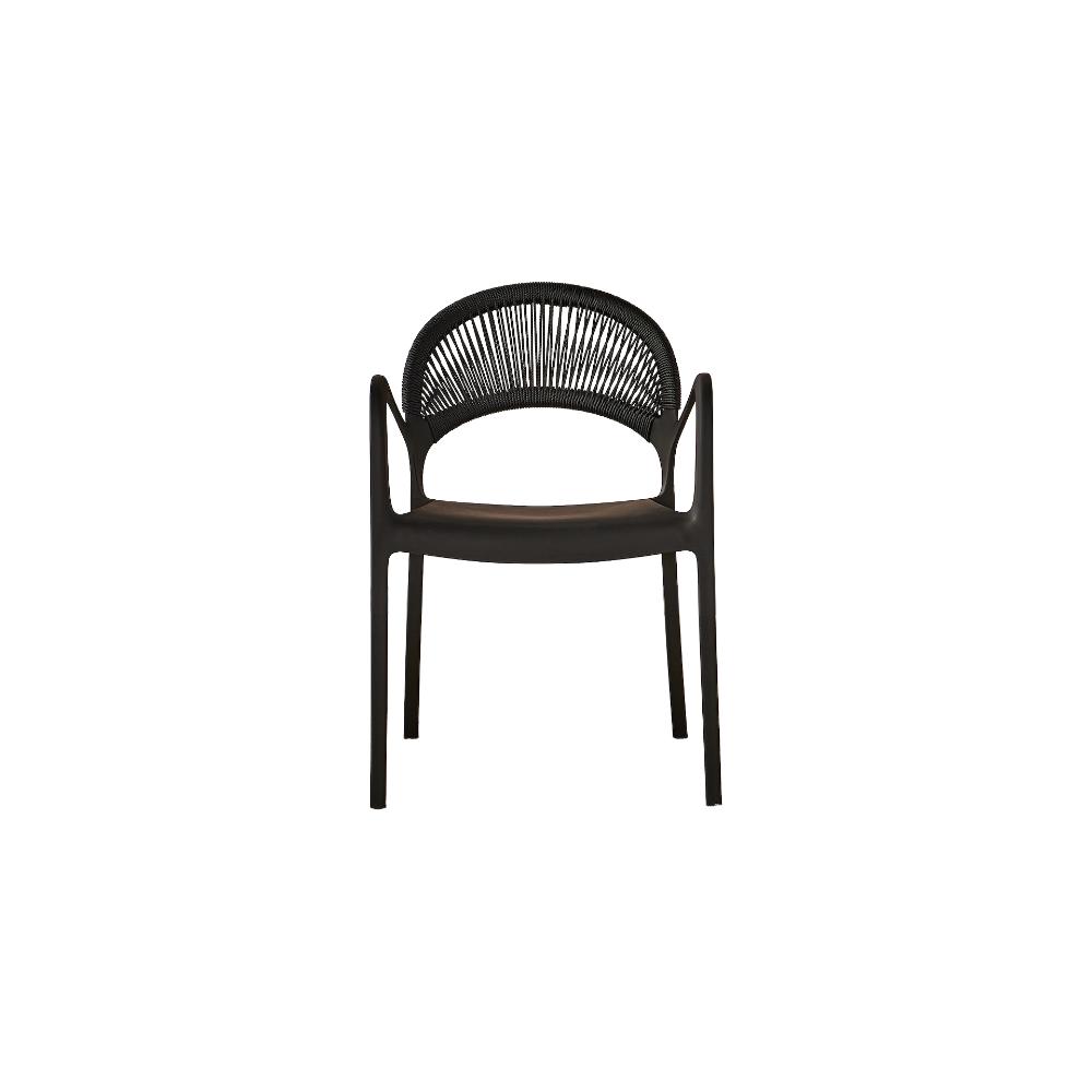 Silla Daytona, Negro, Con Espaldar, Reposa Brazos y Diseño Minimalista