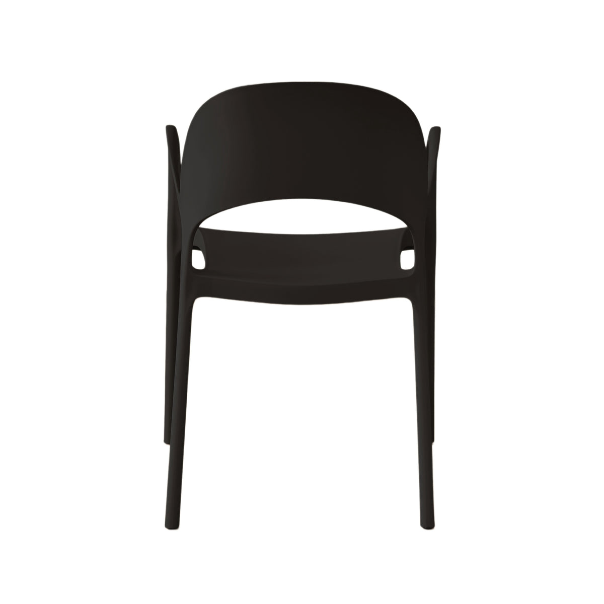 Silla Bremen, Negra, con Espaldar, Reposa Brazos y Diseño Minimalista
