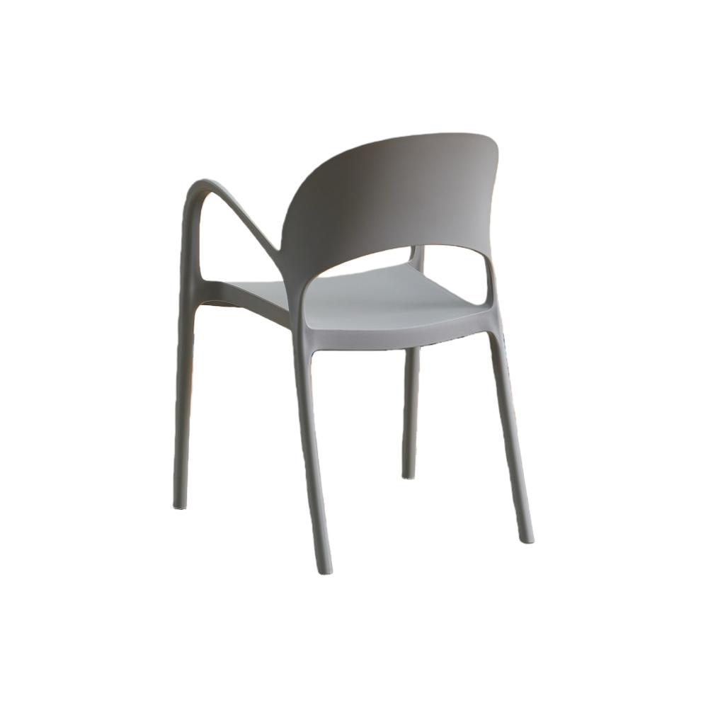 Silla Bremen, Gris Oscuro, Con espaldar, reposa brazos y diseño minimalista X4