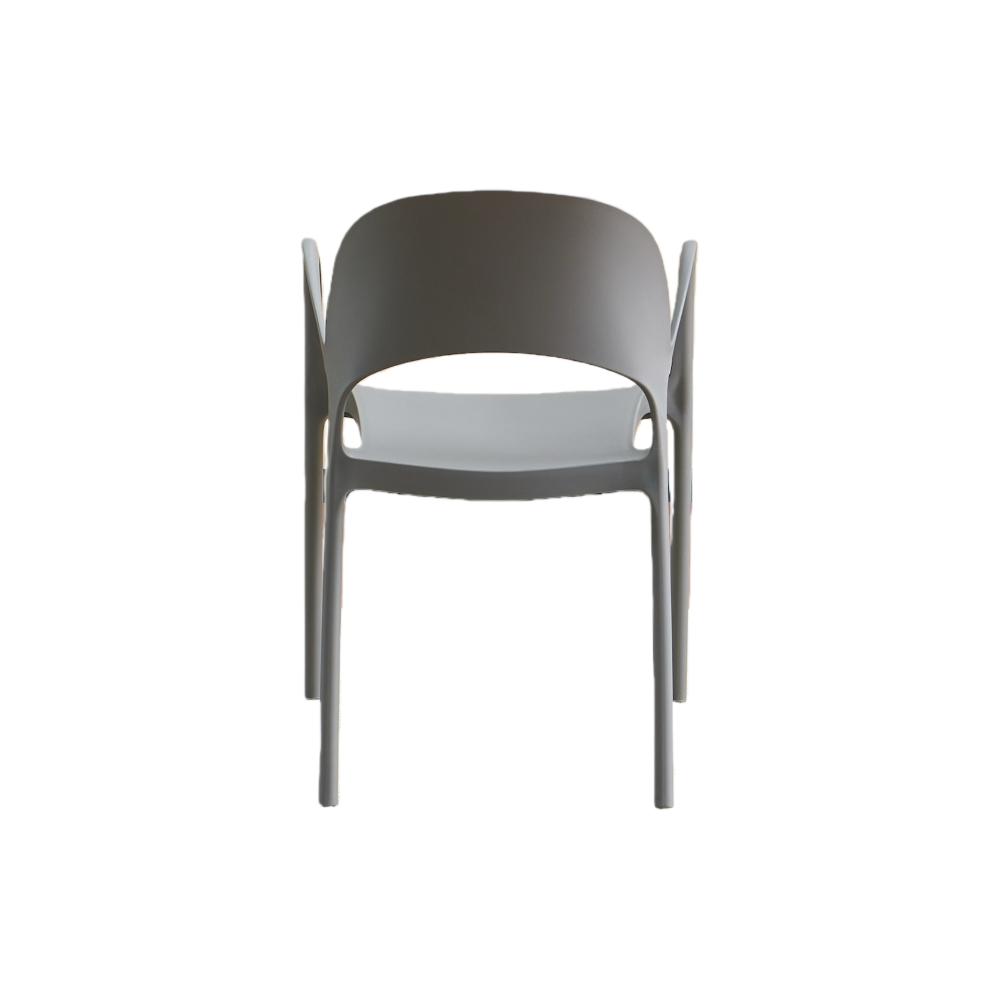 Silla Bremen, Gris Oscuro, Con espaldar, reposa brazos y diseño minimalista X4