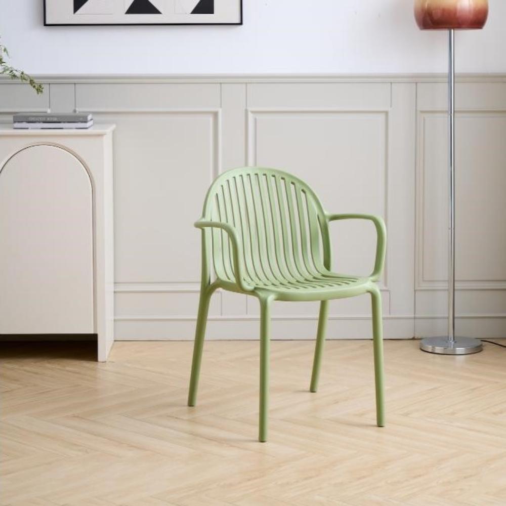Combo Alina, Incluye una Mesa y 4 Sillas Color Verde Olivo