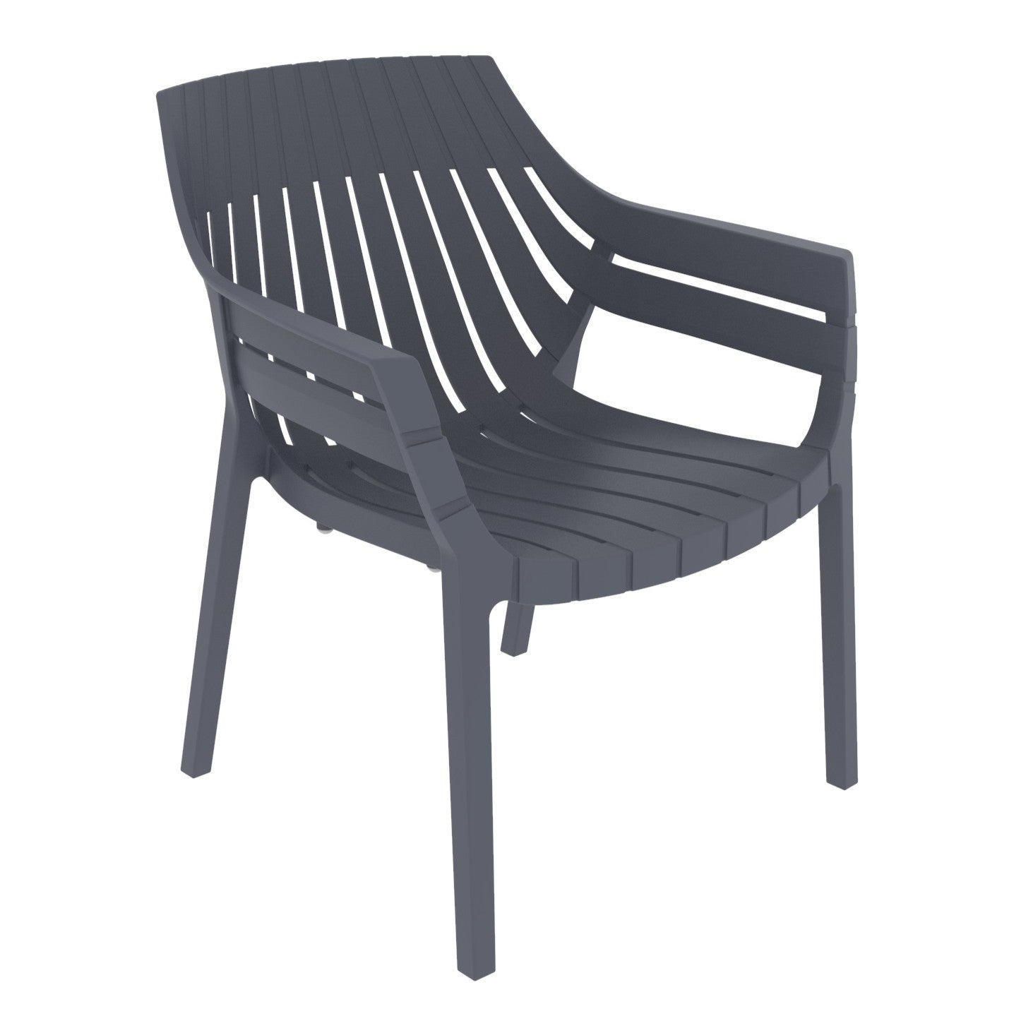 Silla con Brazos Arena, Gris Oscuro, con Espaldar y Diseño Moderno