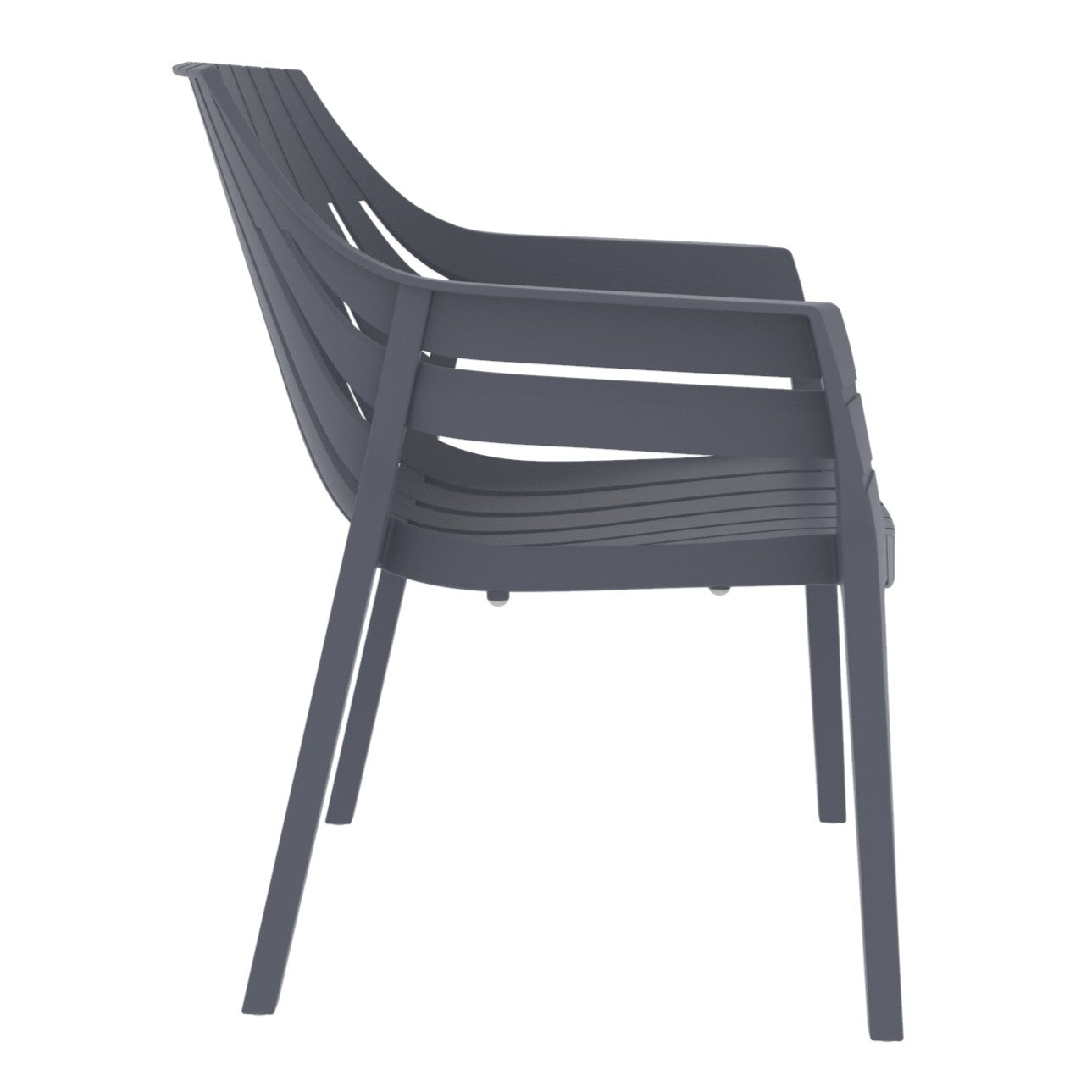 Silla con Brazos Arena, Gris Oscuro, con Espaldar y Diseño Moderno