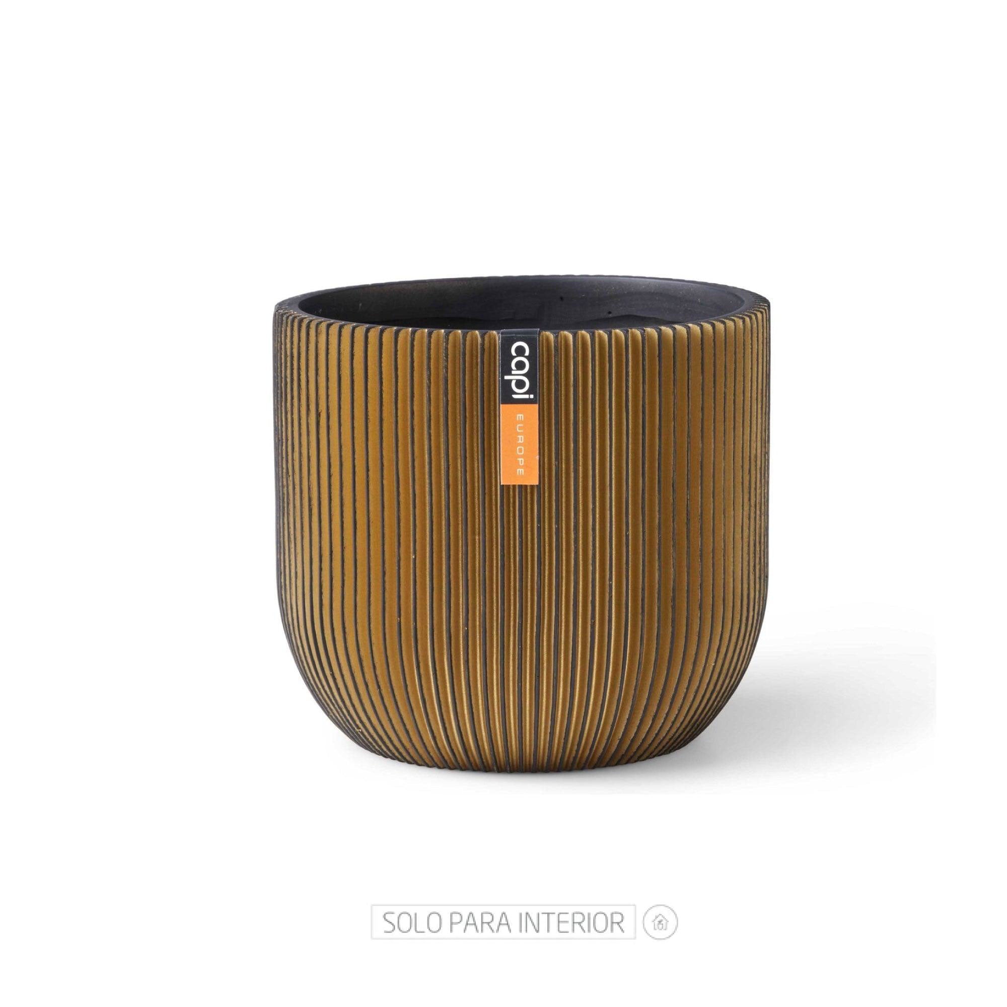 Matera Conic Round Groove 17 cm Oro
