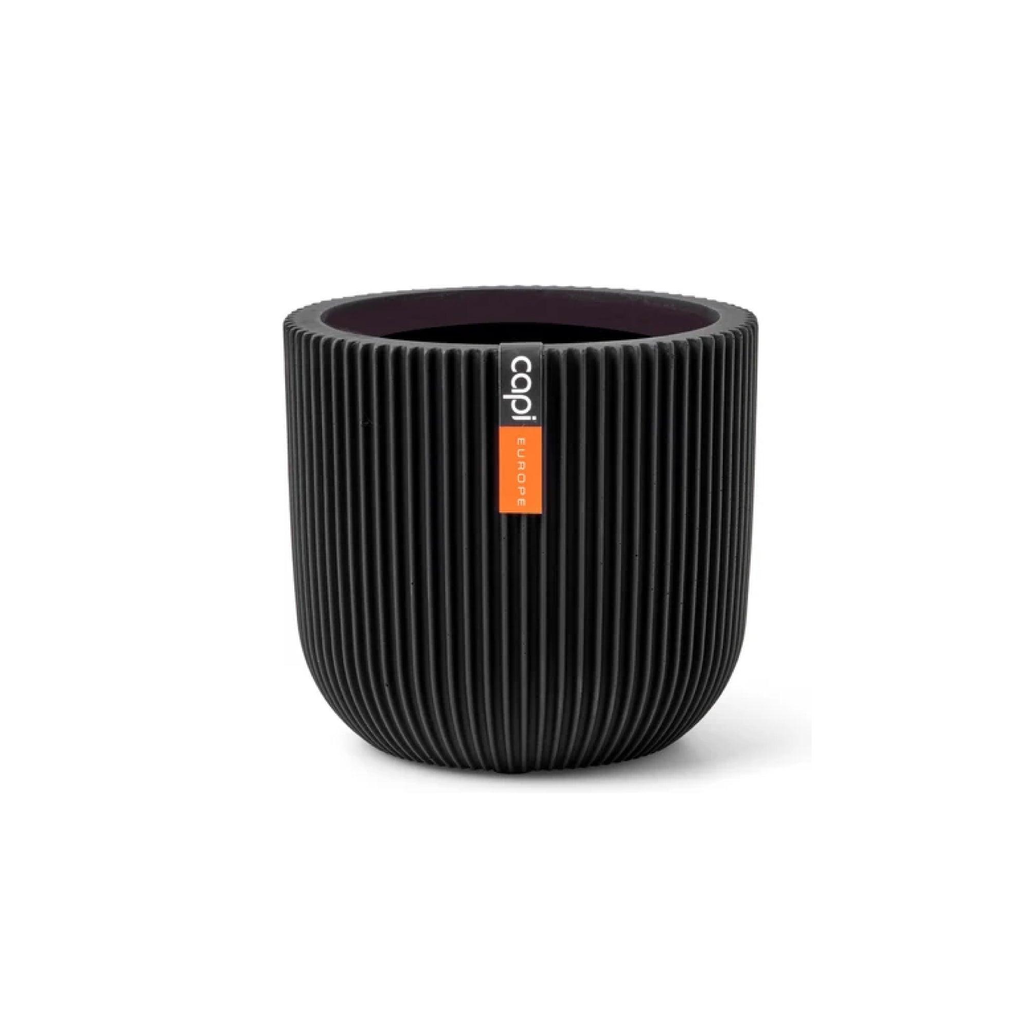 Matera Conic Round Groove 17 cm Negro