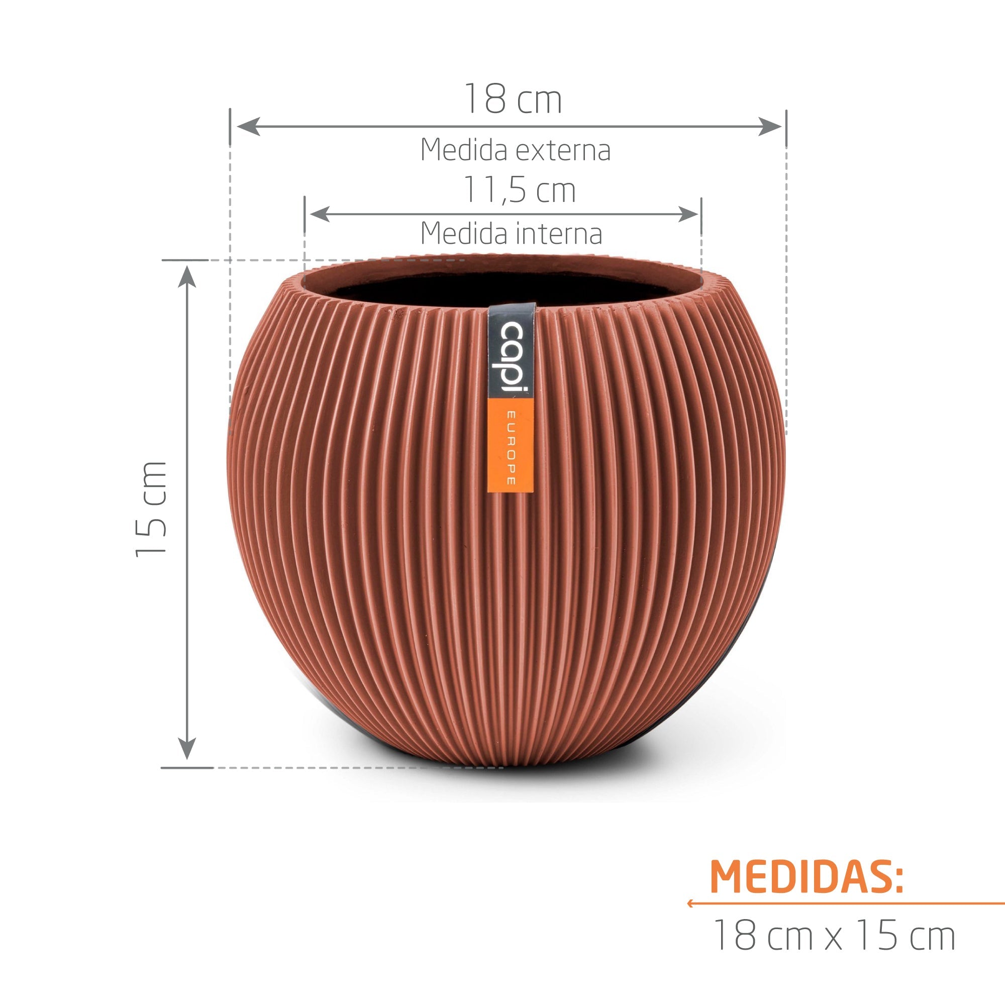 Matera Ball Groove 18 cm Rojo