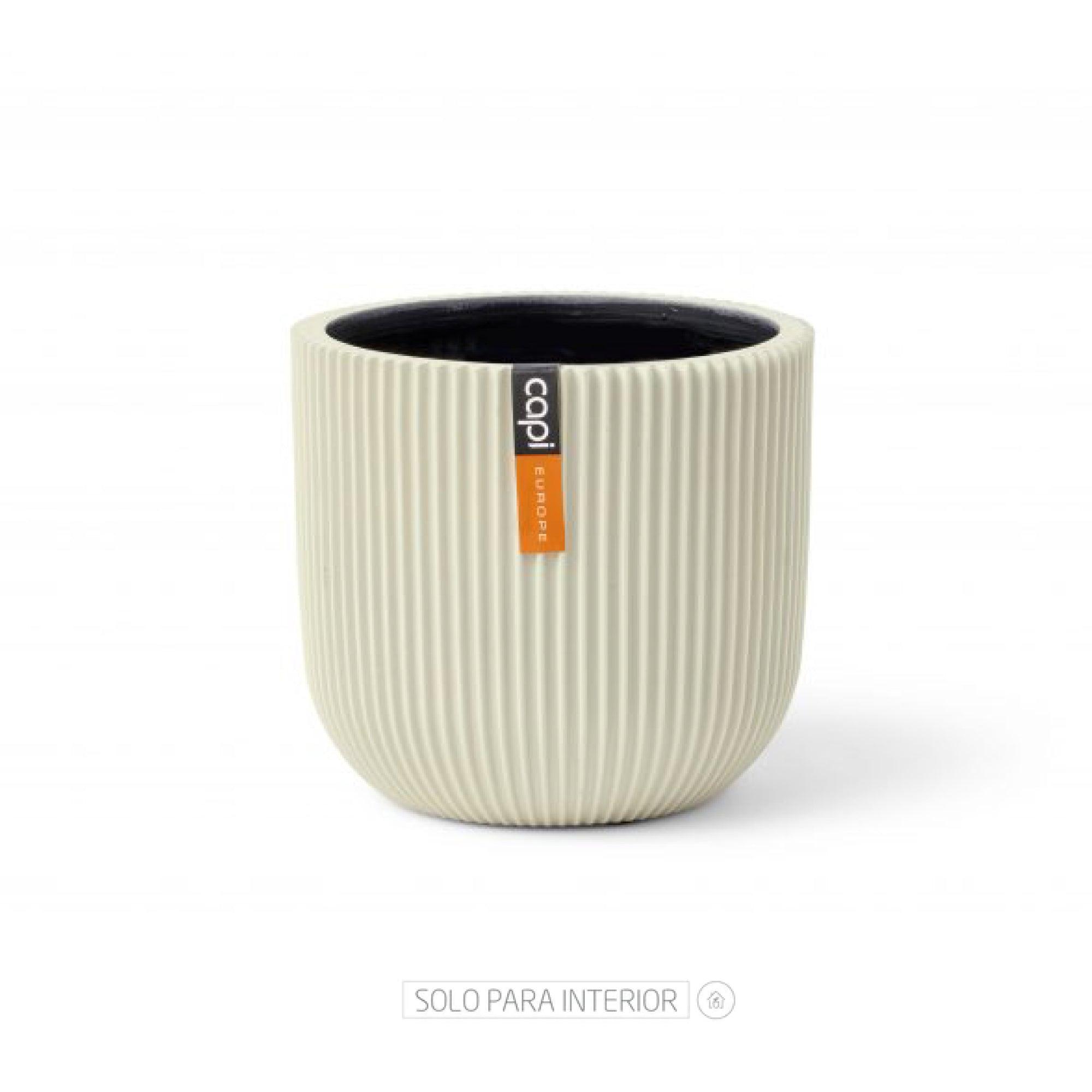 Matera Conic Round Groove 17 cm Beige
