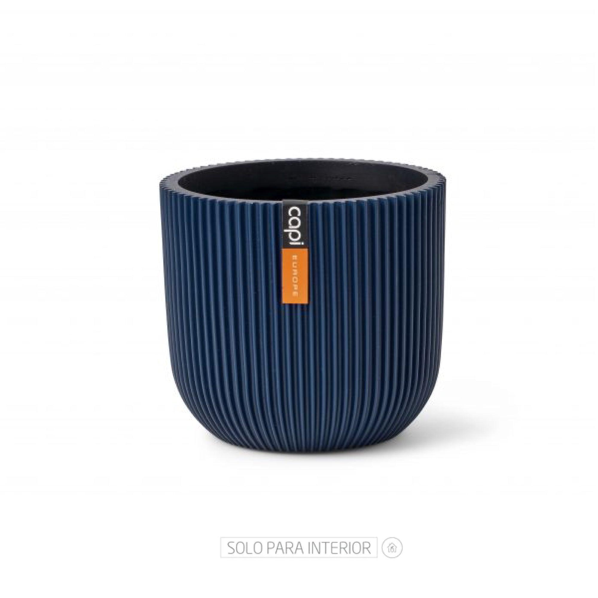 Matera Conic Round Groove 17 cm Azul Oscuro
