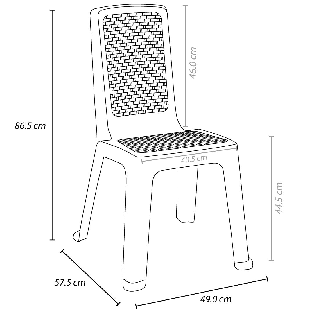 Silla Eterna Sin Brazos Negra