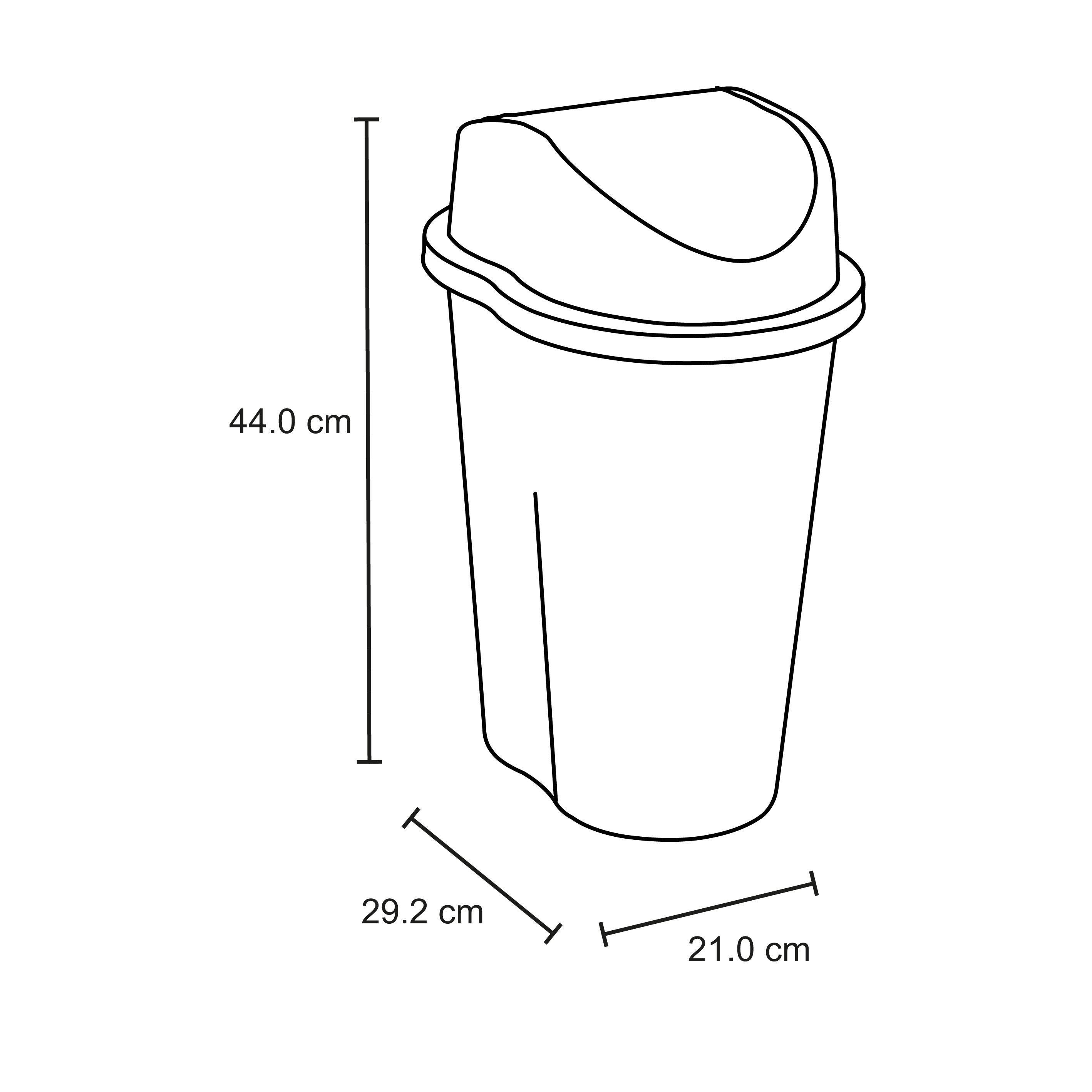 Papelera Style Tapa Vaiven 10 Litros Taupe