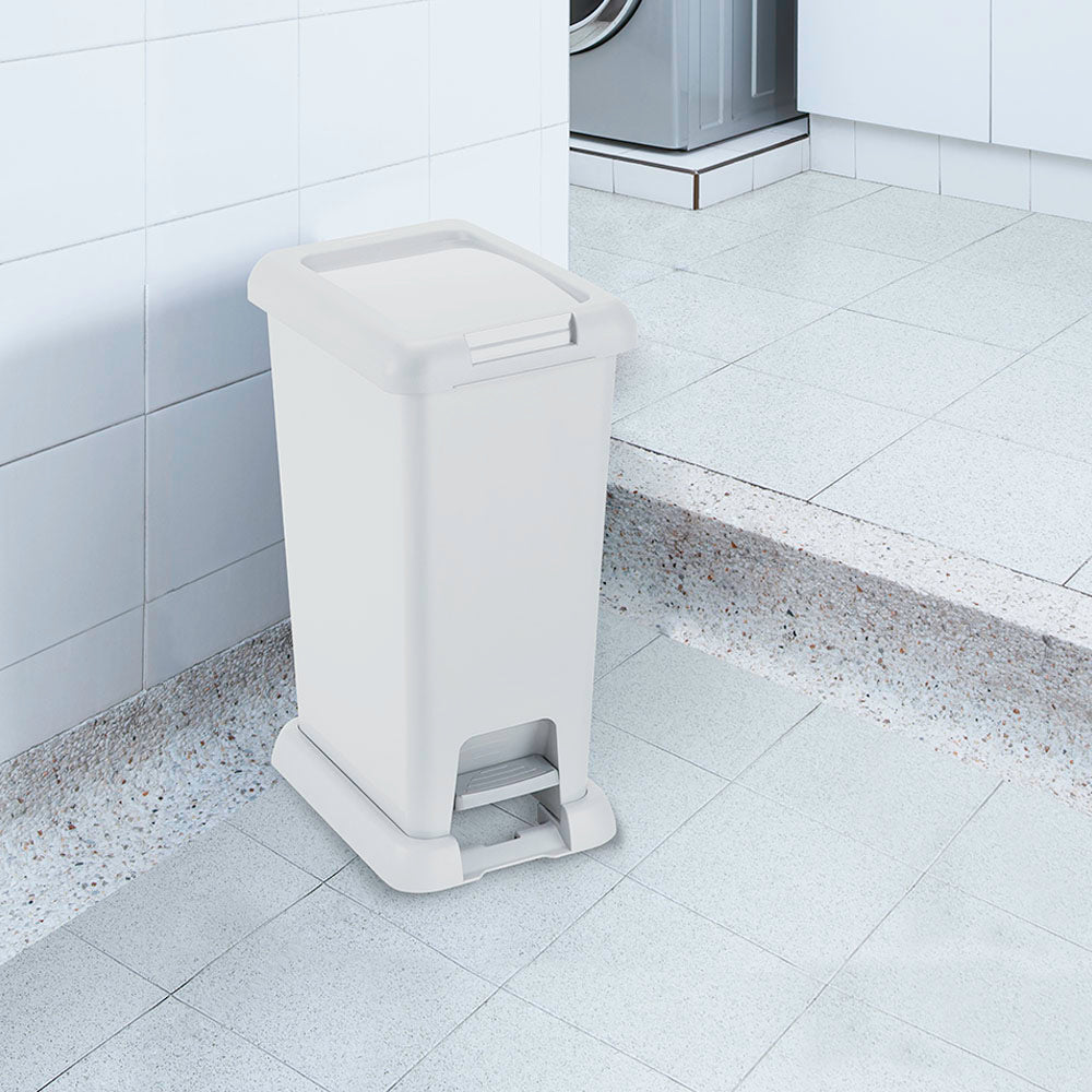 Basurero Pedal 20 Litros Blanco Vm