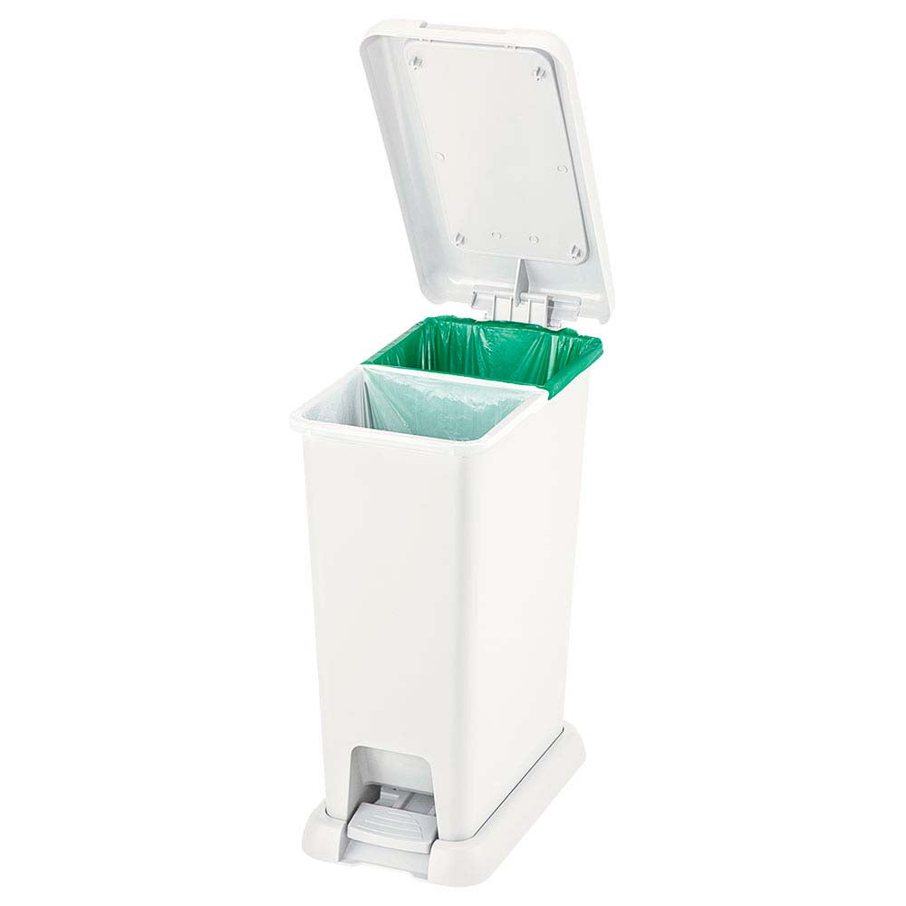 Basurero Pedal 35 Litros Blanco vm