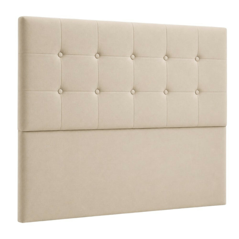 Cabecero Sencillo 100x60+55 Cuadros Grandes Beige Tela