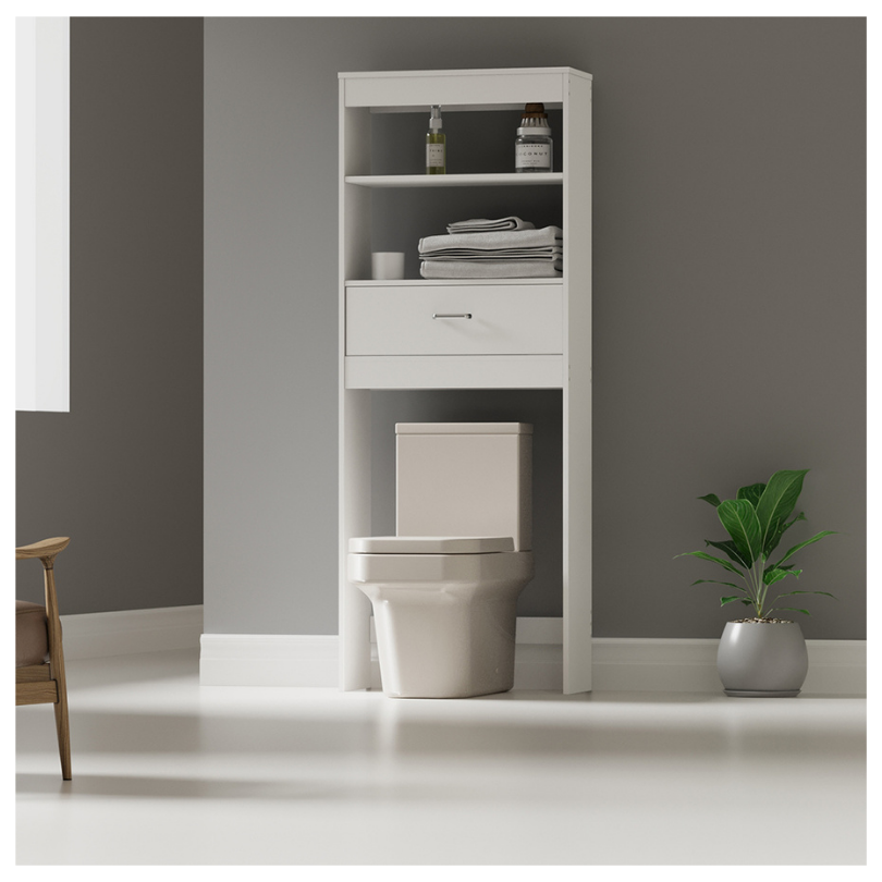 Mueble Organizador De Baño  Sobre El Inodoro, Blanco