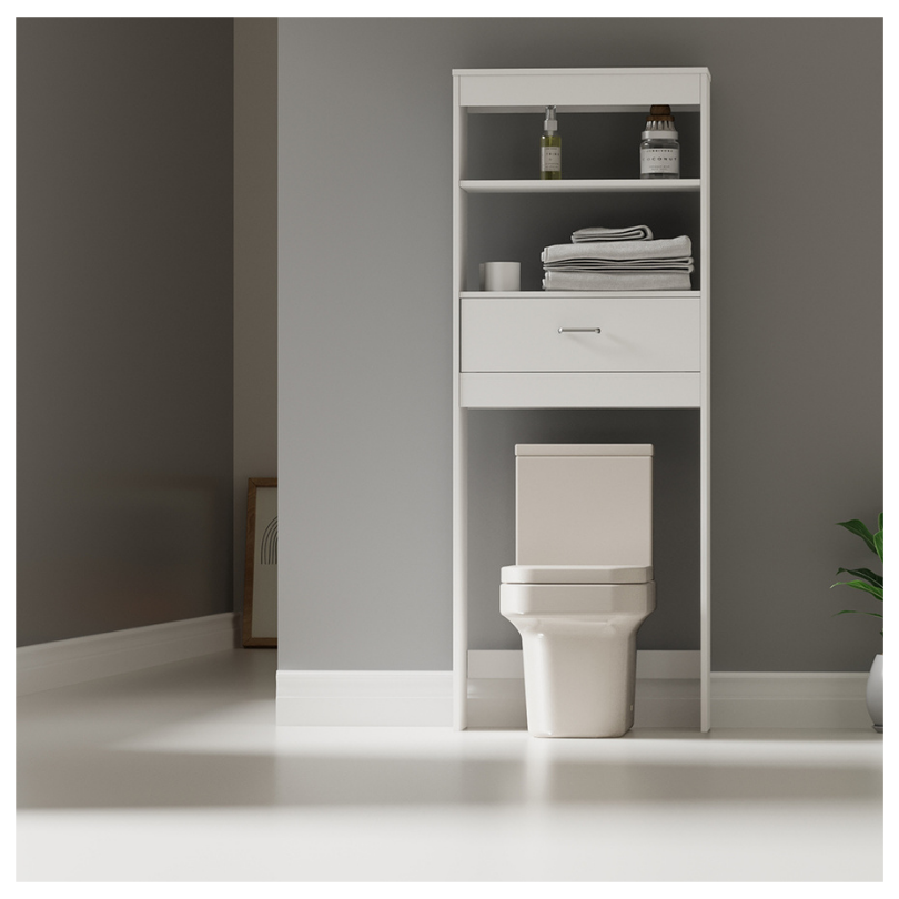 Mueble Organizador De Baño  Sobre El Inodoro, Blanco