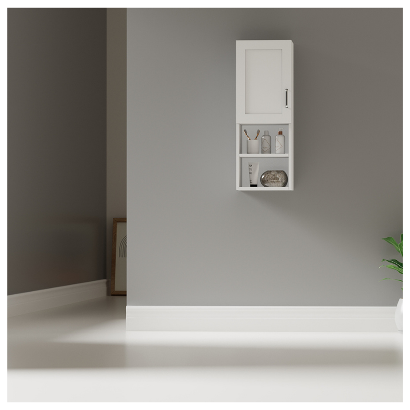 Mueble Auxiliar Lateral De Baño, Blanco