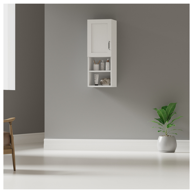 Mueble Auxiliar Lateral De Baño, Blanco