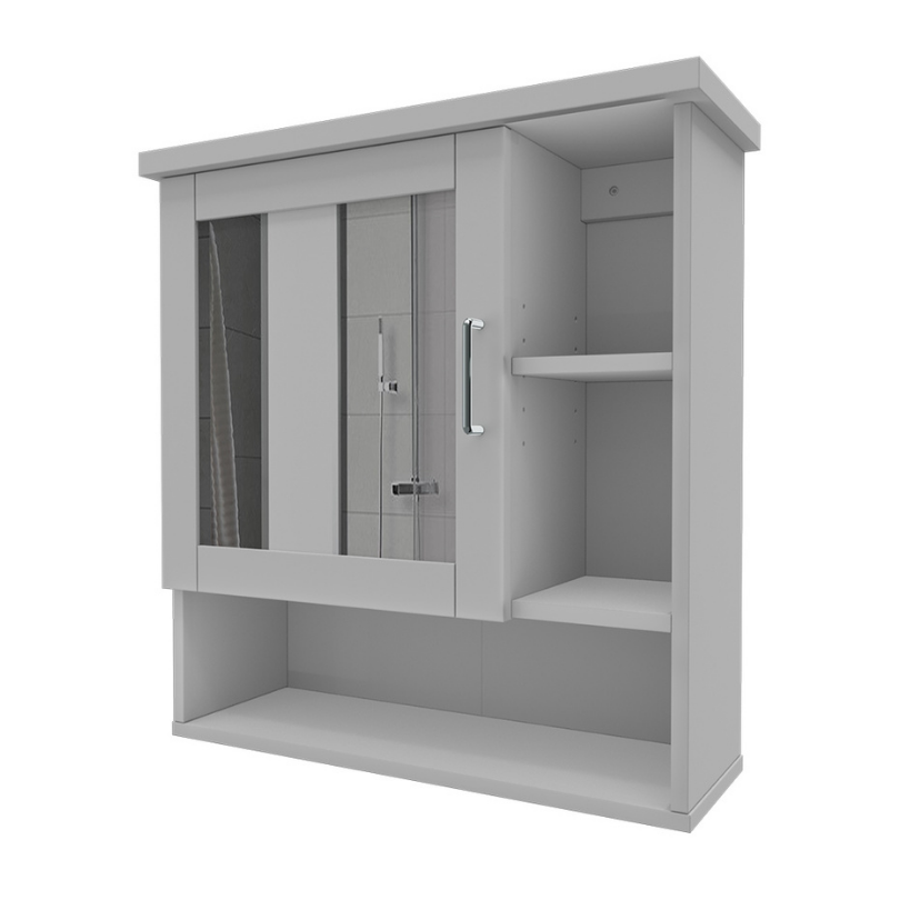 Mueble  De Baño Flotante Con Espejo, Blanco