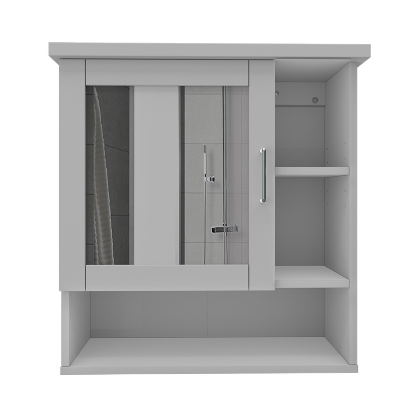 Mueble  De Baño Flotante Con Espejo, Blanco