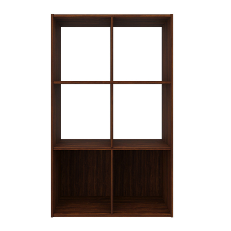 Mueble Organizador- Biblioteca 6 Cubos Madera, Chocolate