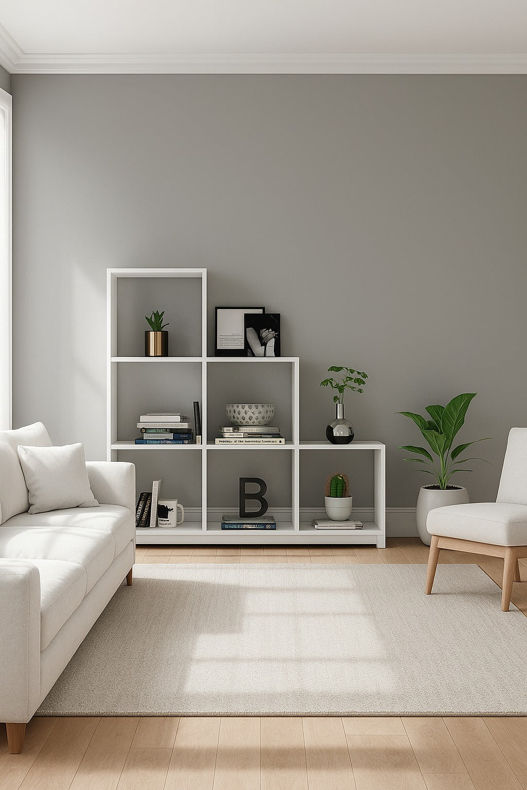 Mueble  Biblioteca Escalera, Blanco