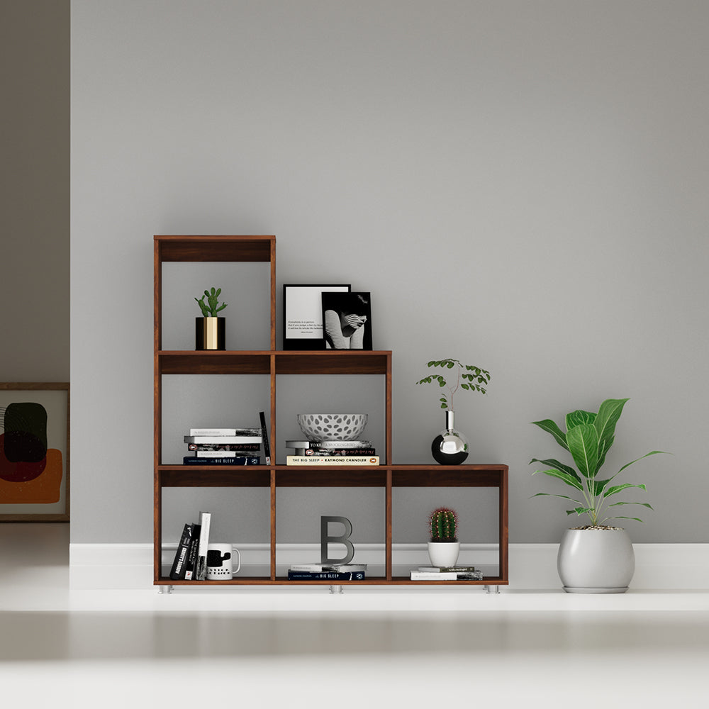 Mueble  Biblioteca Escalera, Chocolate