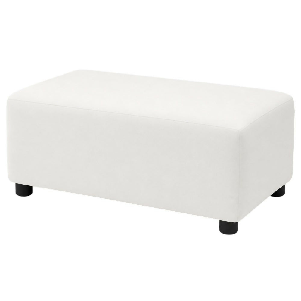 Puff Auxiliar 80x40 Blanco Tela