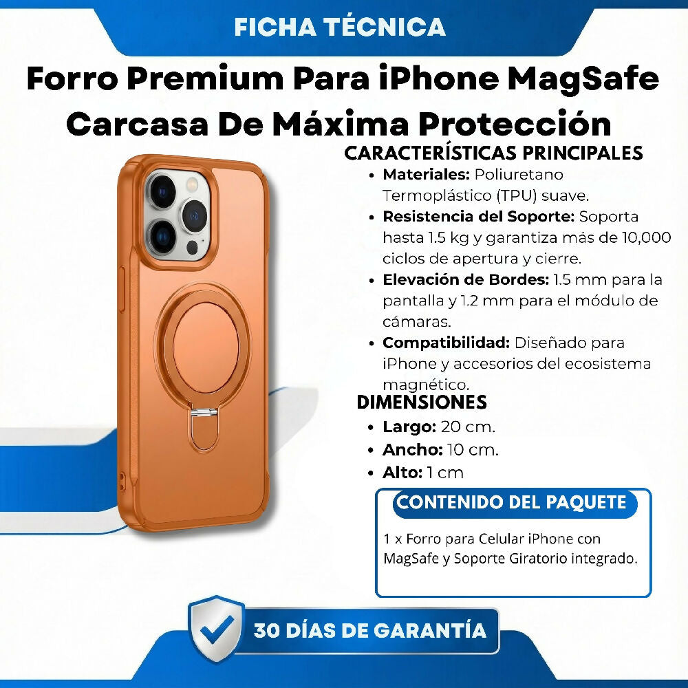 Forro Premium Para iPhone MagSafe Carcasa De Máxima Protección Iphone 16 Pro