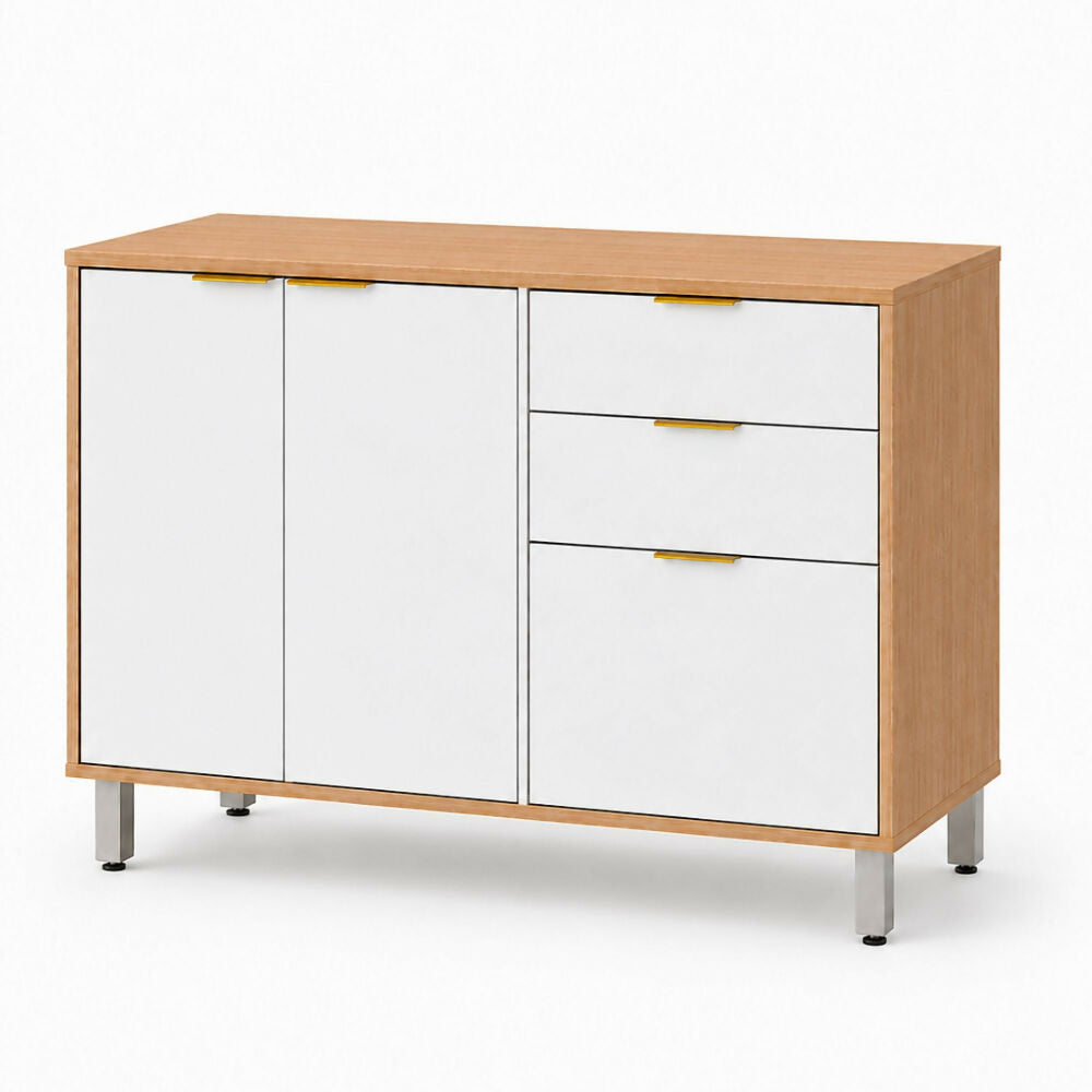 Cocina 190 cm Maui 9 Puertas 2 Cajones - Almendra/Blanco Apagado