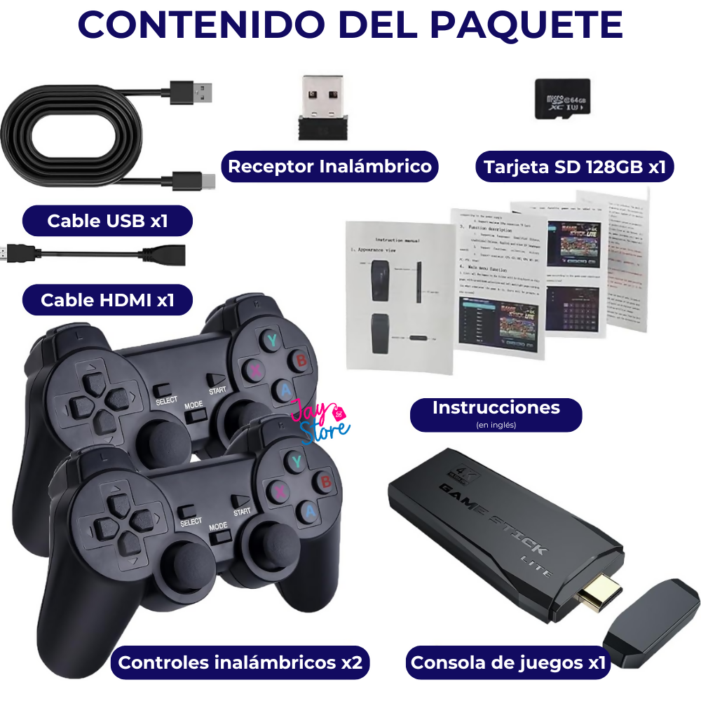 Consola Retro Inalámbrica 4k Más De 20.000 Videojuegos Clásicos