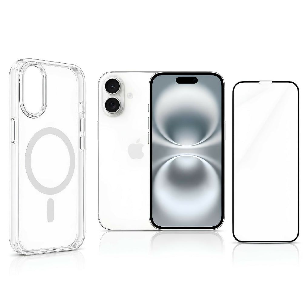Celular Apple IPhone 16 5G 128gb 8gb RAM + Obsequio Vidrio Templado Y Forro Blanco
