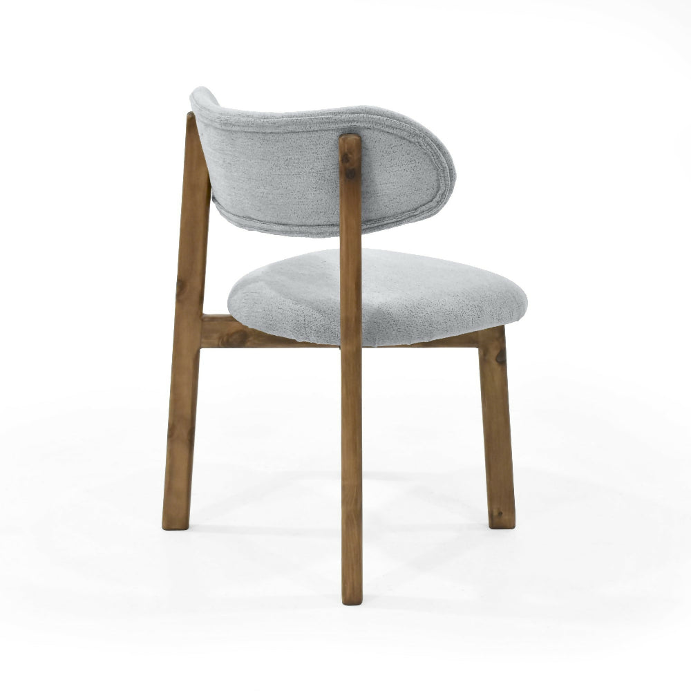 Silla de Comedor Saudi 58x50x82 cm Tela plata