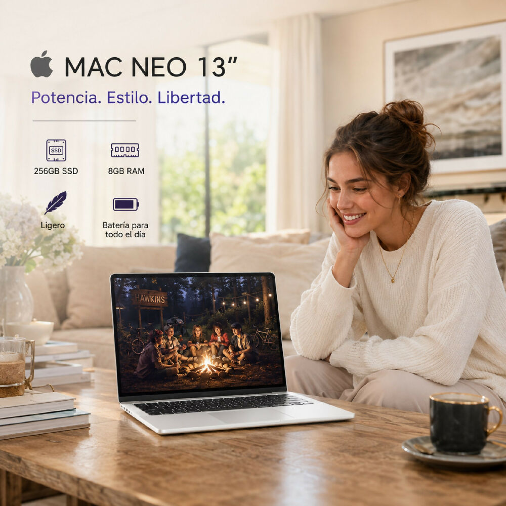 Macbook 13 Pulgadas A18 Pro 256gb Laptop Apple Con Potencia Extrema Plateado