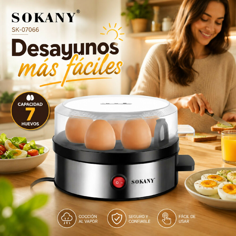 Hervidor De Huevos Eléctrico Y Vaporizador Sokany De Cocción Rápida