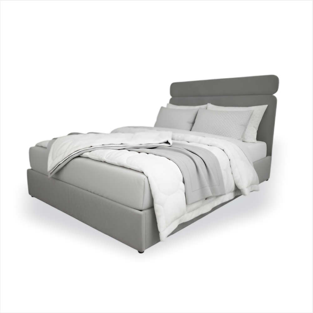 Cama Tapizada Formosa Galleta en madera