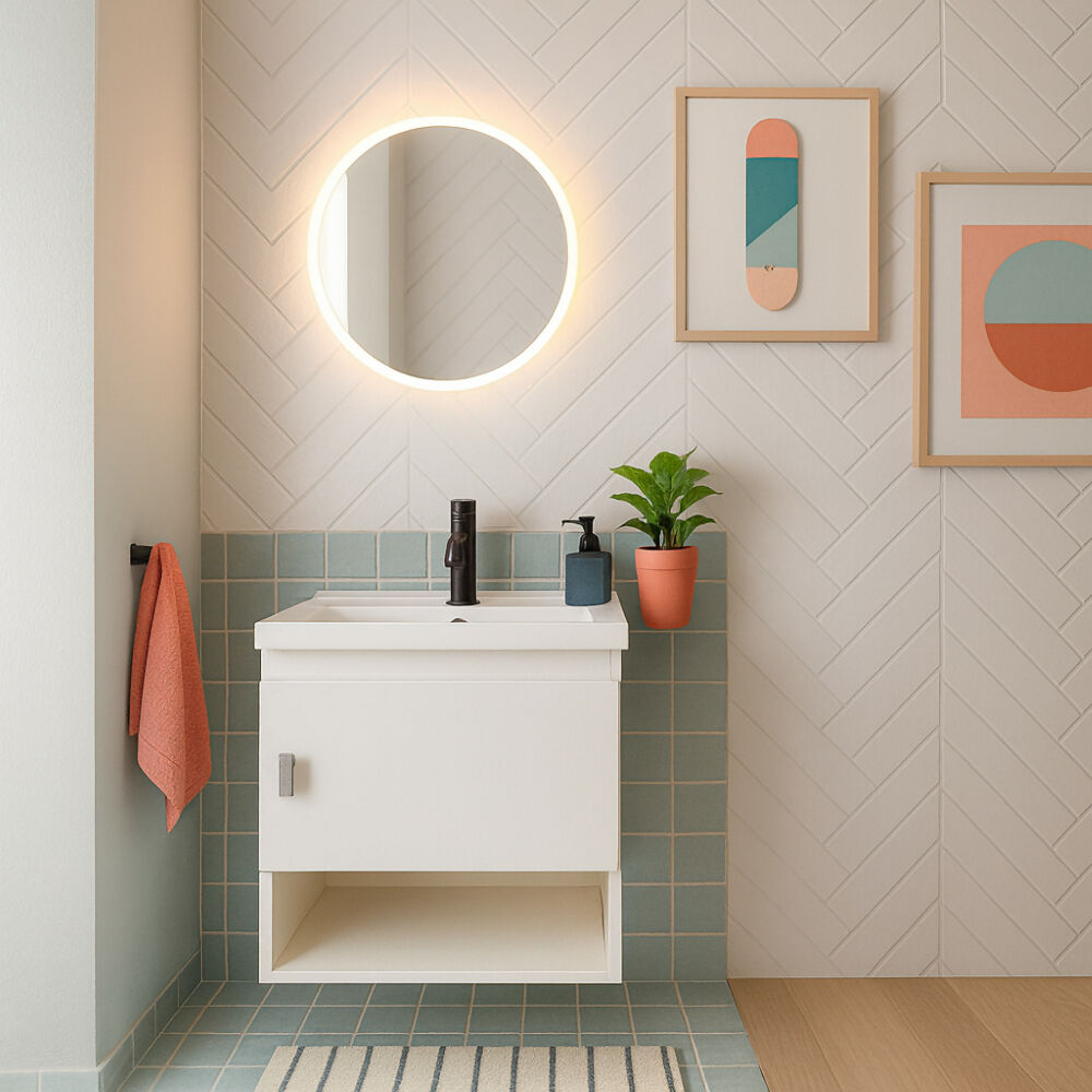 Mueble de Baño con Lavamanos Linz - Blanco