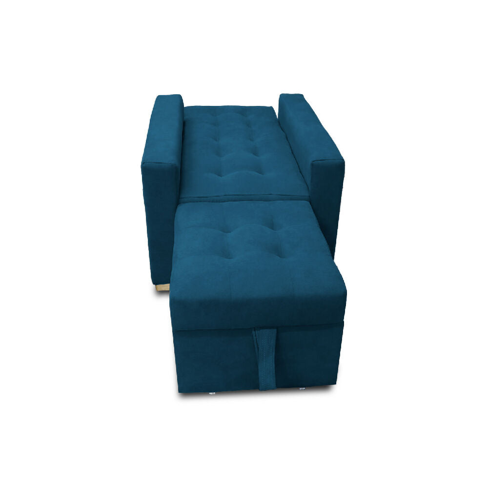 Poltrona Mood Multifuncional Reclinable Azul Petróleo