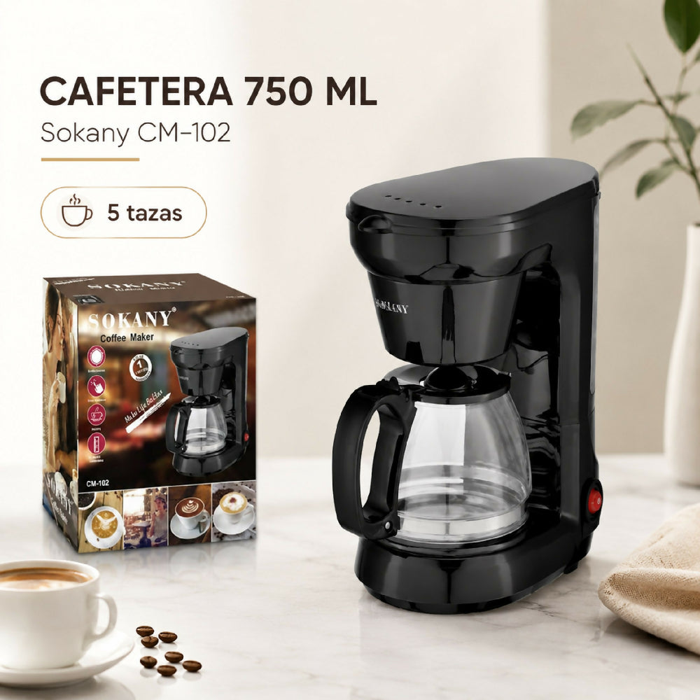 Cafetera Electrica Anti Goteo 750 ML T2-346 Maquina De Cafe